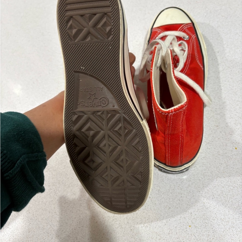 Red High-Top Converse - Picture 5 of 6